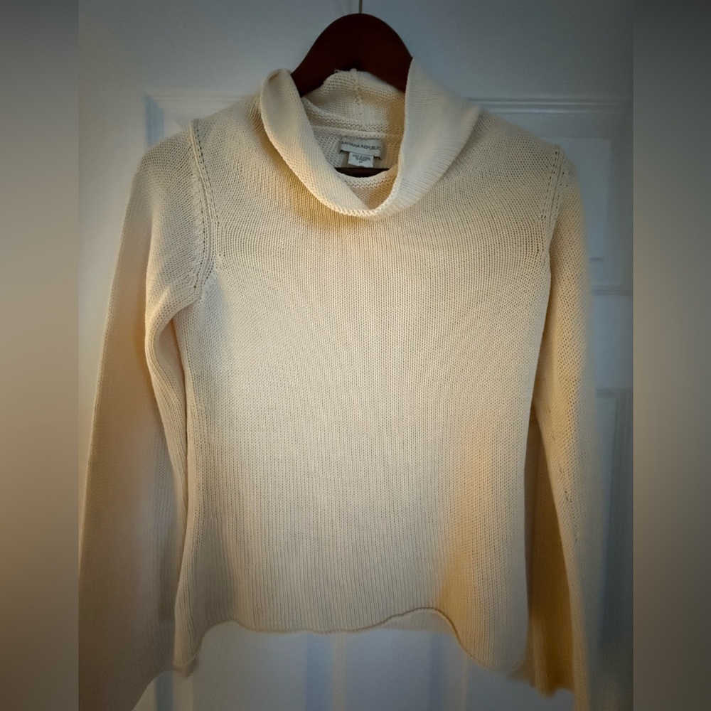 Banana Republic cream turtleneck